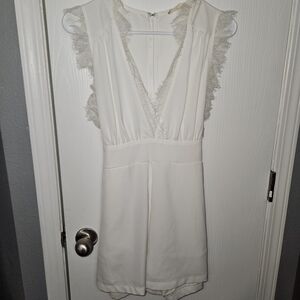 Altar'd State Ivory Lace-Trim Top